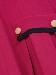 Reiss Bright Pink Paige 4-9 yrs Knitted Flared Dress - Image 6 of 6
