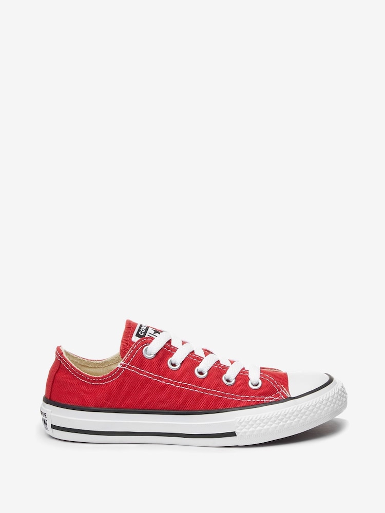 Converse Red Chuck Taylor All Star Ox Junior Trainers - Image 3 of 7