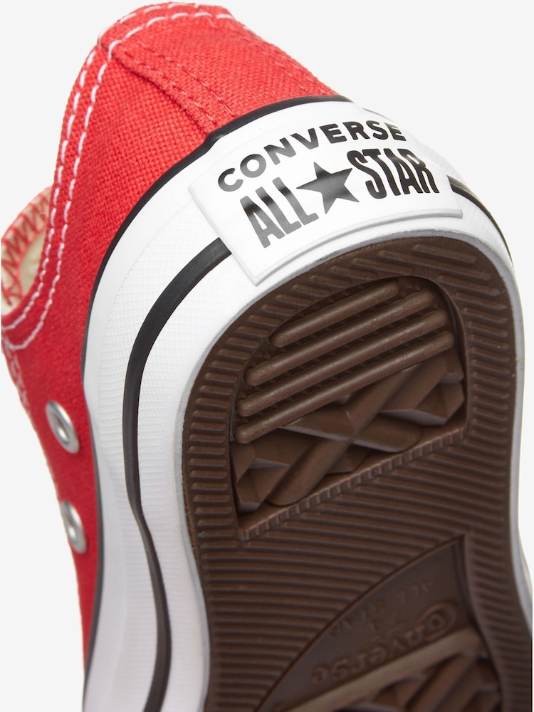 Converse Red Chuck Taylor All Star Ox Junior Trainers - Image 6 of 7