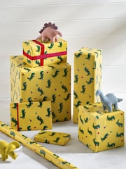 Yellow Dinosaurs 10 Metre Wrapping Paper - Image 1 of 4