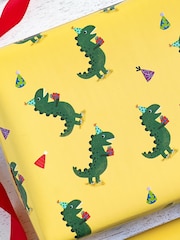Yellow Dinosaurs 10 Metre Wrapping Paper - Image 3 of 4