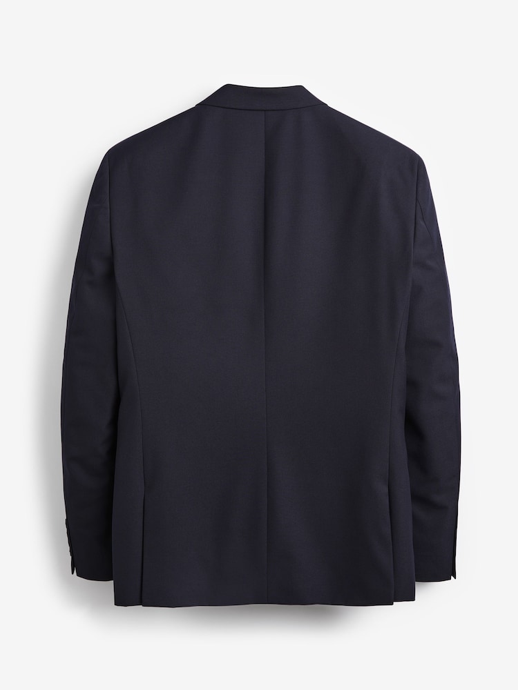 Navy Blue Tailored Fit Two Button Suit Jacket - Image 9 of 9