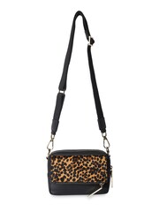 Whistles Black Leopard Bibi Cross-body Bag - Image 1 of 4
