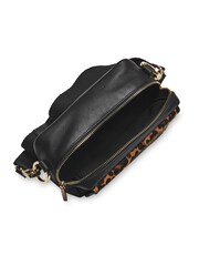 Whistles Black Leopard Bibi Cross-body Bag - Image 3 of 4