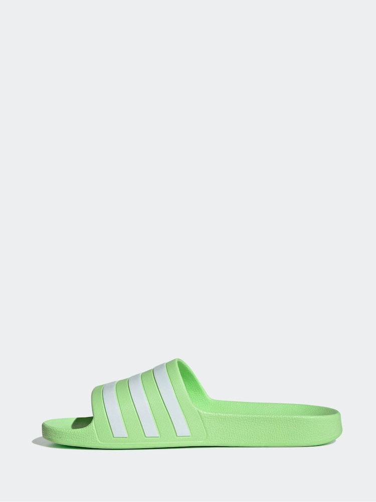 adidas Green Sportswear Adilette Aqua Slides - Image 1 of 9