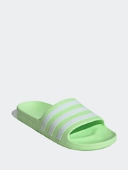 adidas Green Sportswear Adilette Aqua Slides - Image 3 of 9