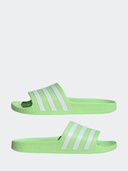 adidas Green Sportswear Adilette Aqua Slides - Image 4 of 9