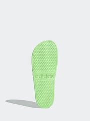 adidas Green Sportswear Adilette Aqua Slides - Image 6 of 9