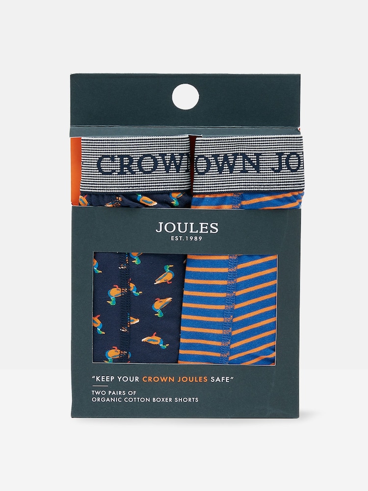 Joules Crown Joules Navy Duck Goose Underwear 2 Pack - Image 1 of 5