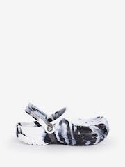 Crocs Black Classic Unisex Marbled Clogs - Image 1 of 8
