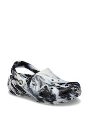 Crocs Black Classic Unisex Marbled Clogs - Image 4 of 8