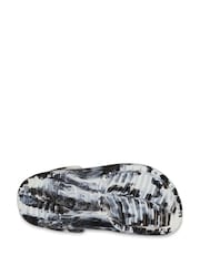 Crocs Black Classic Unisex Marbled Clogs - Image 5 of 8