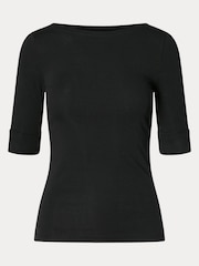 Azul - Lauren Ralph Lauren Judy Stretch Cotton Boatneck T-Shirts - Imagen 6 de 6