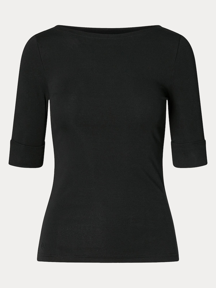 Azul - Lauren Ralph Lauren Judy Stretch Cotton Boatneck T-Shirts - Imagen 6 de 6