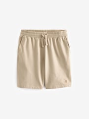 Grey/Stone Lightweight 100% Cotton Joggers Shorts 2 Pack - Image 9 of 12