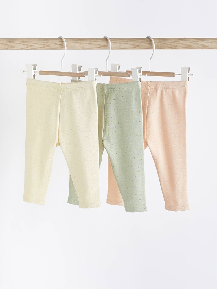 Sage Green Pointelle - Otroške gamaše 3 Pack - Slika 2 iz 6