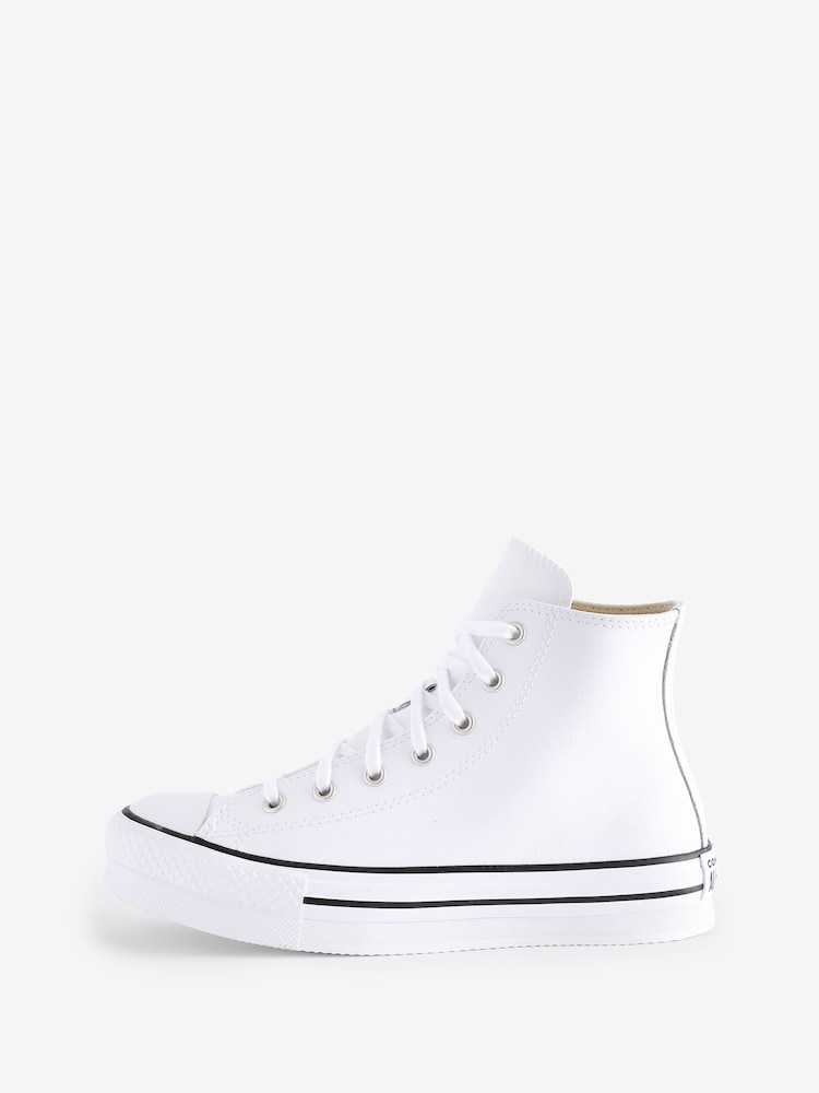 Converse White All Star EVA Lift Junior Trainers - Image 2 of 9