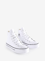 Converse White All Star EVA Lift Junior Trainers - Image 3 of 9