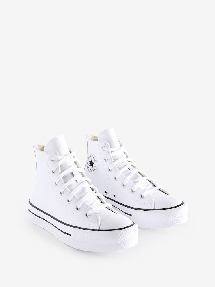 Converse White All Star EVA Lift Junior Trainers - Image 3 of 9