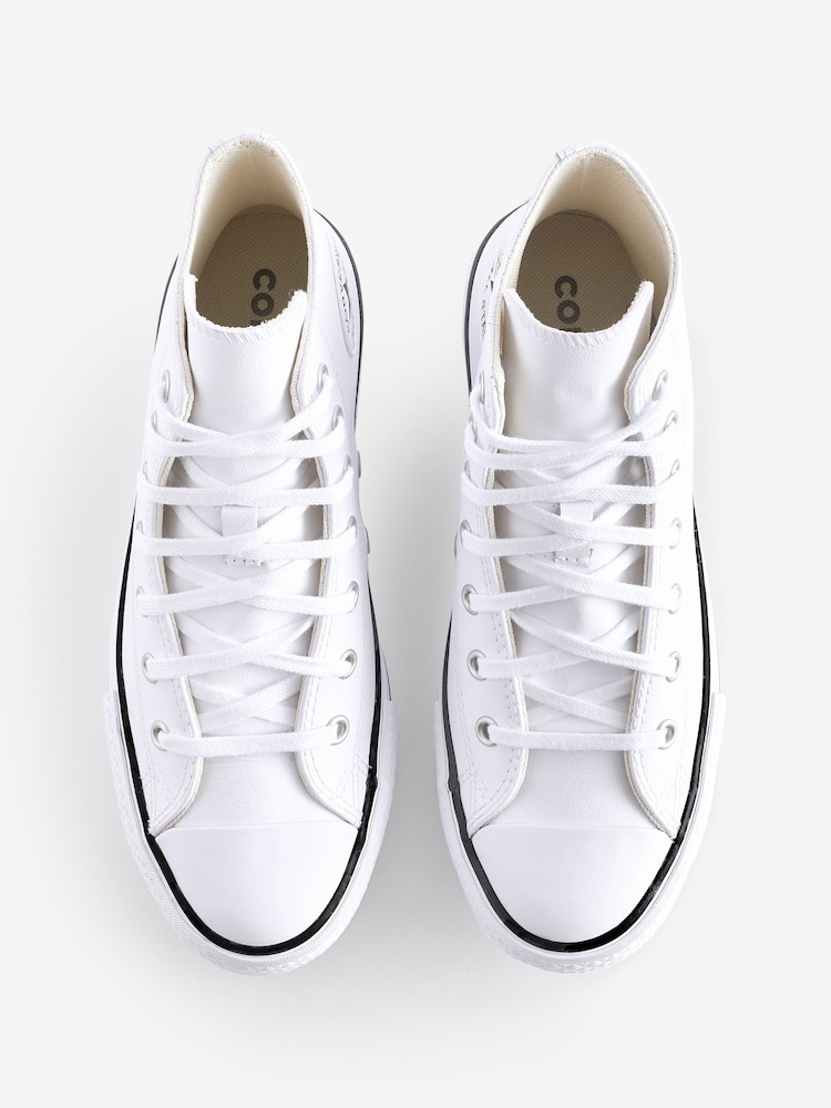 Converse White All Star EVA Lift Junior Trainers - Image 5 of 9