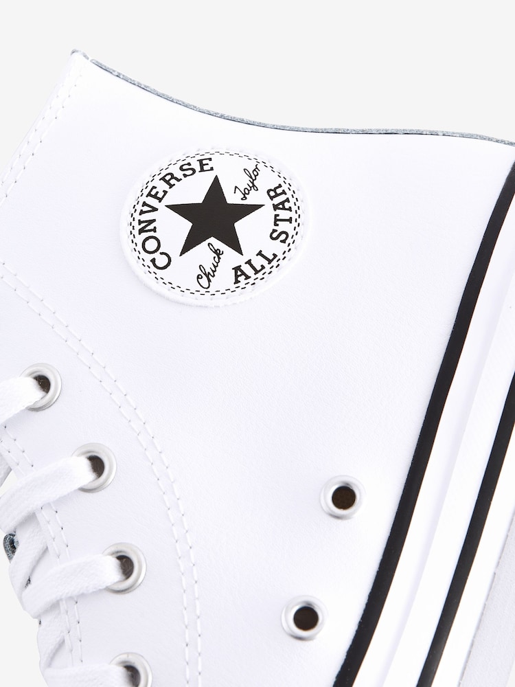 Converse White All Star EVA Lift Junior Trainers - Image 9 of 9