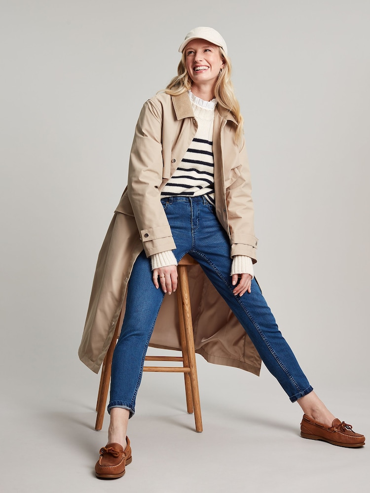 Joules Brampton Hybrid White Trench Coat - Image 3 of 9