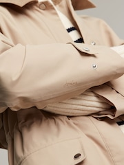 Joules Brampton Hybrid White Trench Coat - Image 8 of 9
