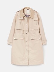 Joules Brampton Hybrid White Trench Coat - Image 9 of 9