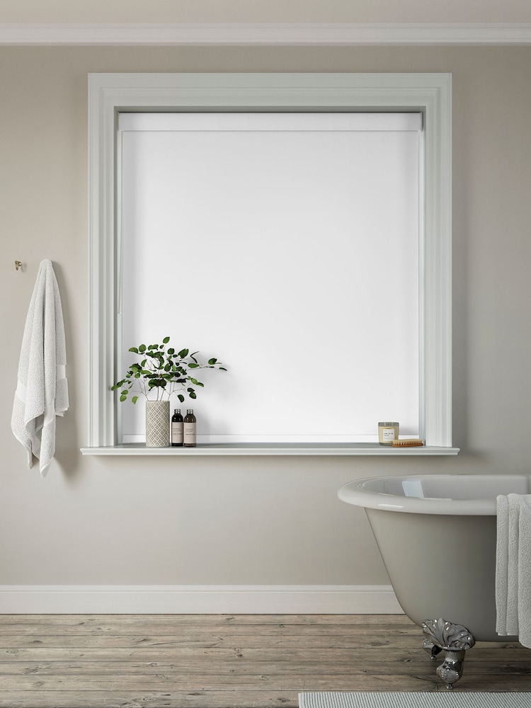 White Echo Made to Measure Blackout Roller Blind - Image 2 of 6