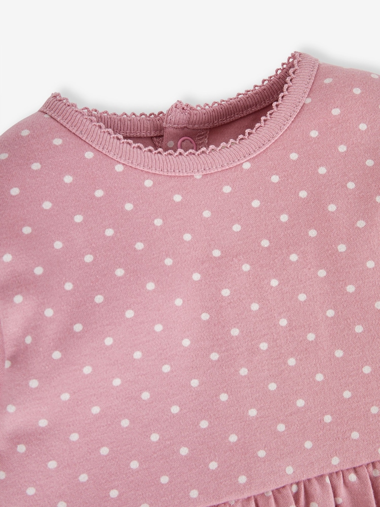 JoJo Maman Bébé Pink Spot Dress - Image 2 of 3