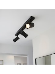 Gallery Home Black Erie 3 Bulb Ceiling Light Ceiling Light - Image 1 of 3