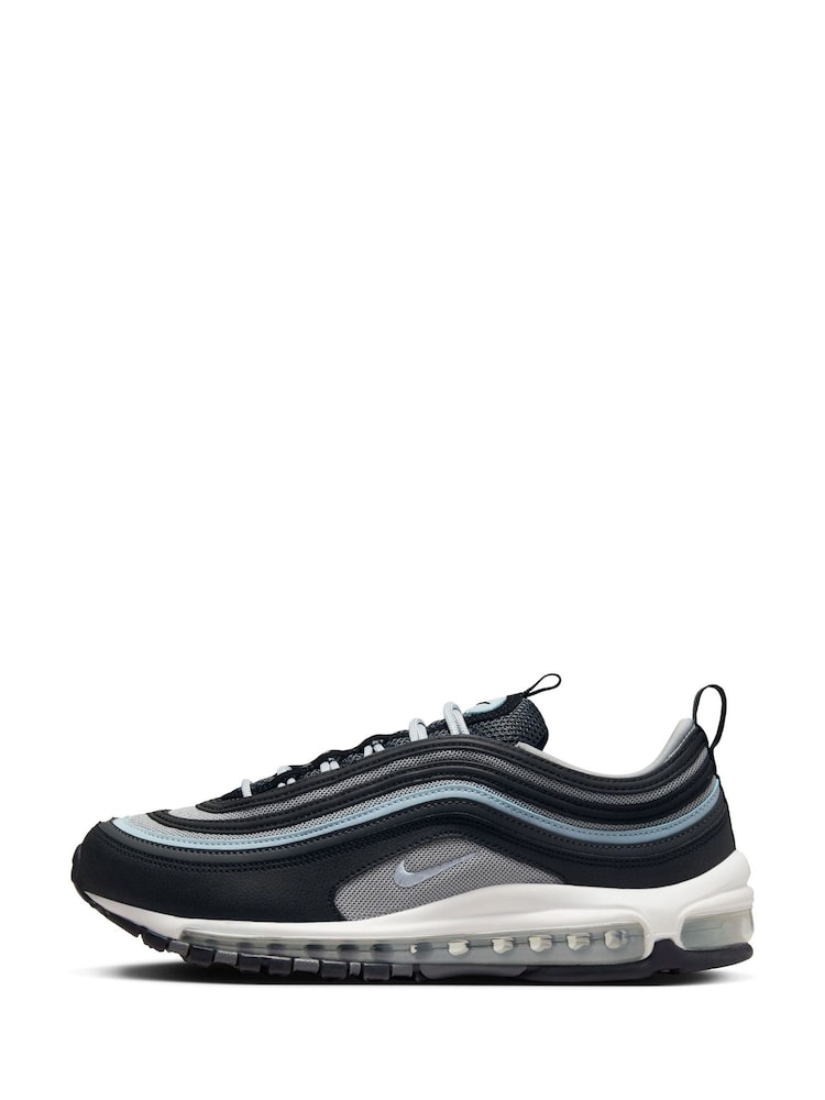 Nike Black/Green Air Max 97 Trainers - Image 2 of 11