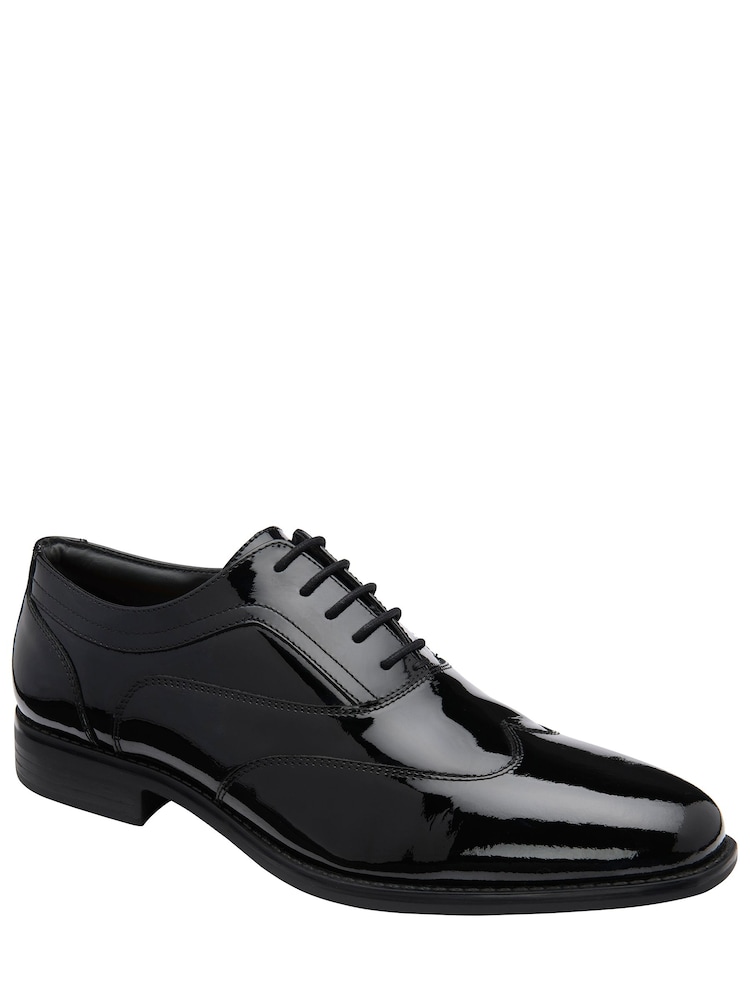 Frank Wright Black Leather Lace-Up Brogue Shoes - Image 1 of 4 Frank Wright Black Leather Lace-Up Brogue Shoes - Image 1 of 4
