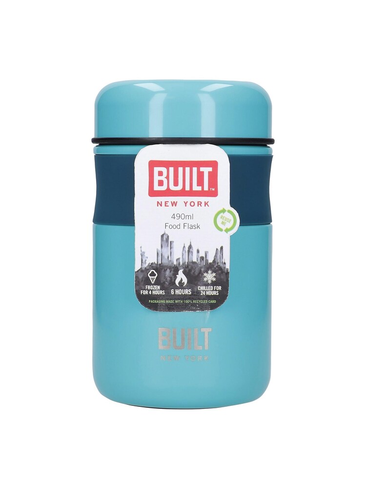 BUILT Blue Retro 490ml Food Flask - Image 3 of 3 BUILT Blue Retro 490ml Food Flask - Image 3 of 3