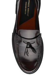Frank Wright Red Leather Slip-On Loafers - Image 4 of 4