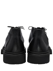 Frank Wright Black Leather Lace-Up Ankle Boots - Image 3 of 4