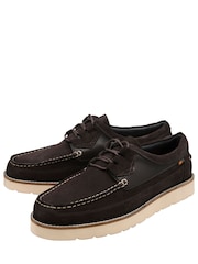 Frank Wright Dark Brown Suede Lace-Up Shoes - Image 2 of 4