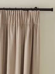 Natural Linen Look Pencil Pleat Blackout/Thermal Curtains - Image 5 of 6