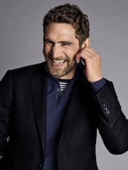 Charles Tyrwhitt Blue Luxury Italian Hopsack Classic Fit Jacket - Image 4 of 5