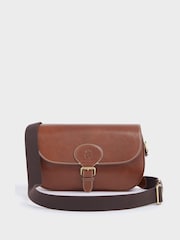 Osprey London The Hurlingham Italian Leather Convertible Saddle Brown Bag - Image 1 of 6