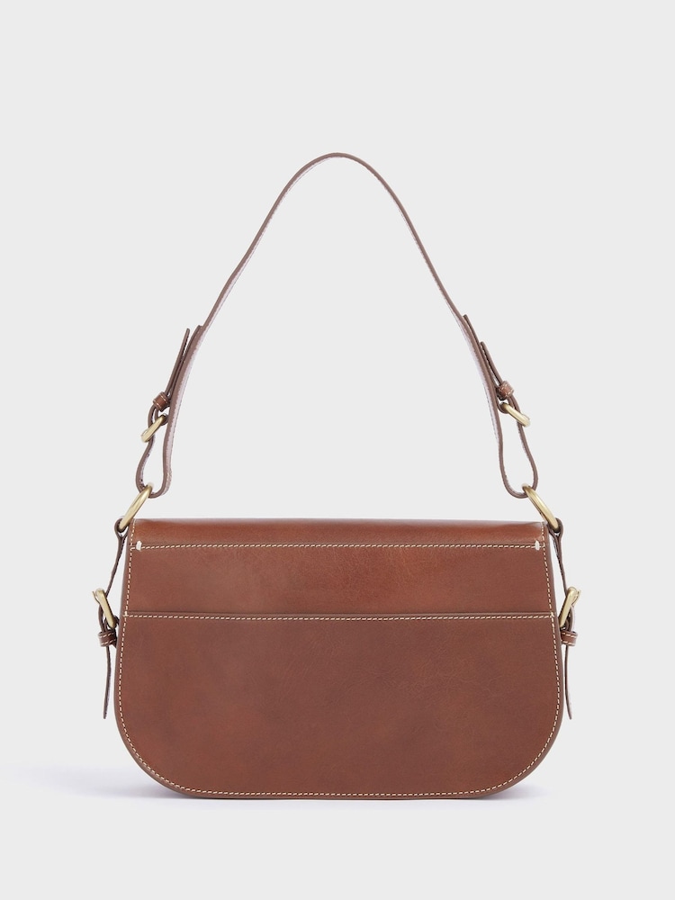 Osprey London The Hurlingham Italian Leather Convertible Saddle Brown Bag - Image 2 of 6 Osprey London The Hurlingham Italian Leather Convertible Saddle Brown Bag - Image 2 of 6