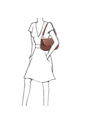 Osprey London The Hurlingham Italian Leather Convertible Saddle Brown Bag - Image 6 of 6