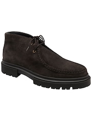 Brun - Bottes en cuir à lacets Frank Wright - Image 1 sur 4