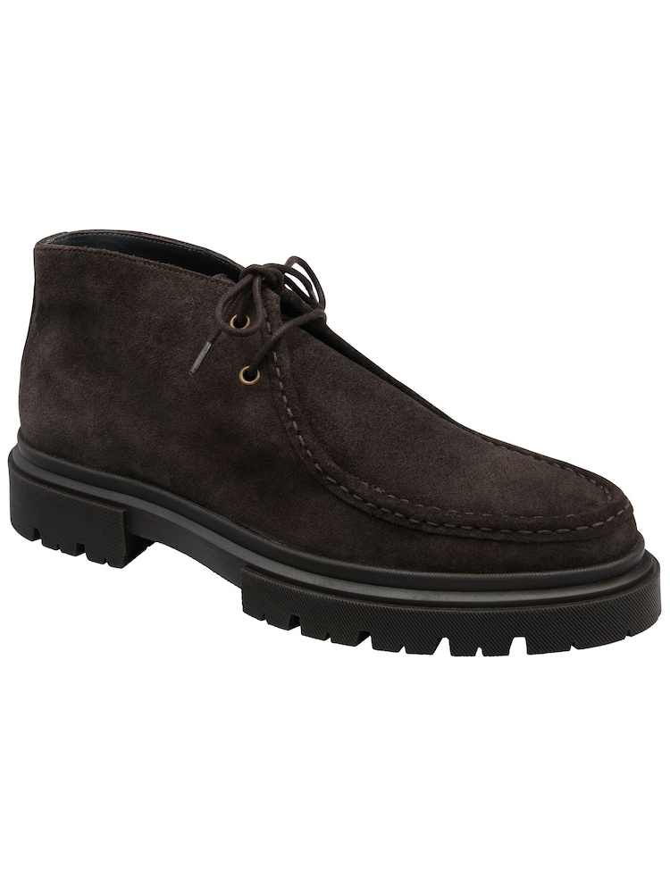 Brun - Bottes en cuir à lacets Frank Wright - Image 1 sur 4