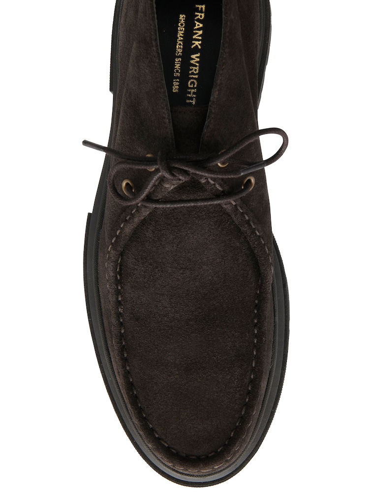 Brun - Bottes en cuir à lacets Frank Wright - Image 4 sur 4