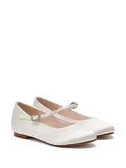 Rainbow Club Cream Infants Binx Satin Bridesmaid Shoes - Image 2 of 4