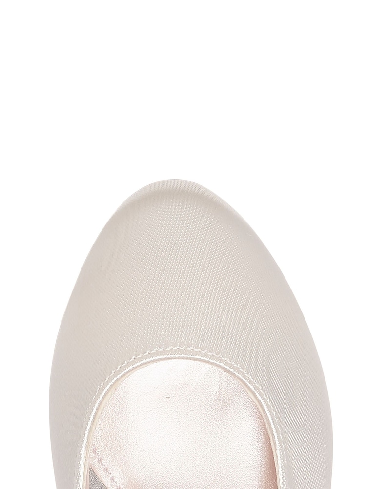 Rainbow Club Cream Infants Binx Satin Bridesmaid Shoes - Image 4 of 4