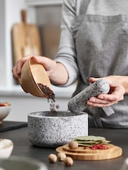 Joseph Joseph Grey Dash Pestle & Mortar With Bamboo Lid - Image 2 of 4