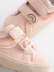 Pink Wide Fit (G) Rainbow Touch Fasten Trainers - Image 3 of 5