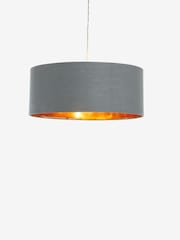 Grey And Copper Rico Easy Fit Shade Drum Ceiling Light - Image 4 of 5